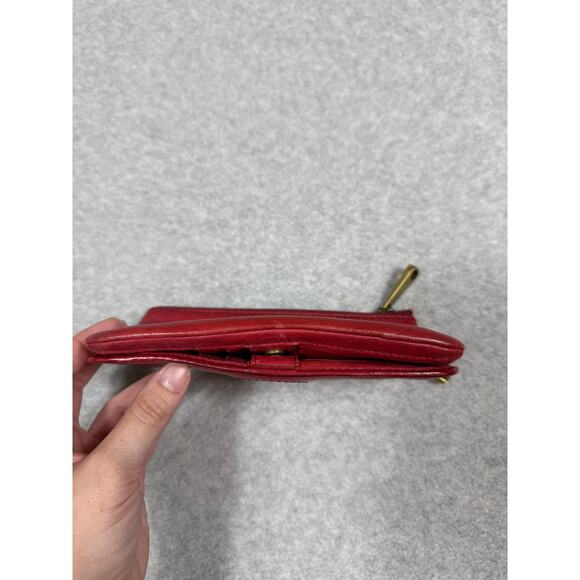 Fossil Red Leather Zipper Wallet - Picture 13 of 15